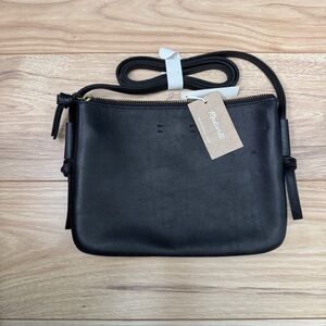 Madewell Black Leather Crossbody Bag